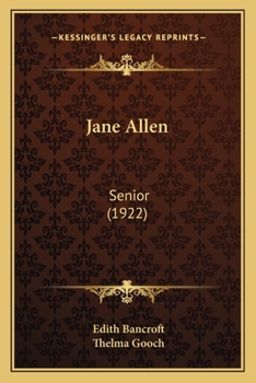 Paperback Jane Allen: Senior (1922) Book