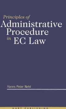 Hardcover Principles of Administrative Procedure in EC Law Book
