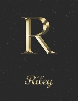 Paperback Riley: 1 Year Daily Planner (12 Months) - Yellow Gold Effect Letter R Initial First Name - 2020 - 2021 - 365 Pages for Planni Book