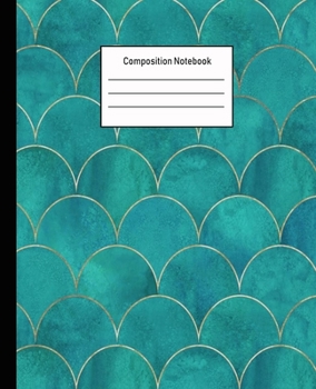 Paperback Composition Notebook: Mermaid Wide Ruled Blank Lined Cute Notebooks for Girls Teens Kids School Writing Notes Journal -100 Pages - 7.5 x 9.2 Book