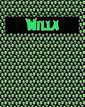 Paperback 120 Page Handwriting Practice Book with Green Alien Cover Willa: Primary Grades Handwriting Book
