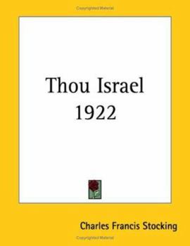 Paperback Thou Israel 1922 Book
