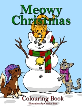 Paperback Meowy Christmas: A Holiday Coloring Book for Cat People Book