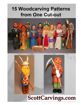 Paperback 15 Woodcarving Patterns from One Cut Out Book