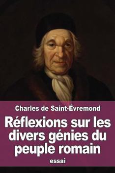 Paperback Réflexions sur les divers génies du peuple romain [French] Book