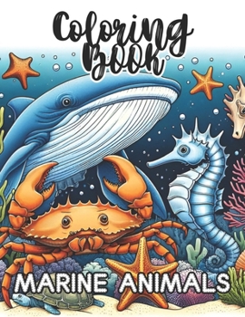 Paperback Coloring Book: Marine Animals Book