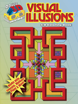 Paperback 3-D Coloring Book: Visual Illusions Book