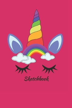 Sketch book: Cute Unicorn Kawaii Sketchbook for Girls Blank Paper for Drawing, Doodling or Learning to Draw, Sketch Books For Kids [120 pages | dotted paper | 6 x 9 inch | Soft Cover]