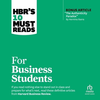 Audio CD Hbr's 10 Must Reads for Business Students Book