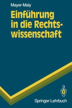 Paperback Einführung in Die Rechtswissenschaft [German] Book