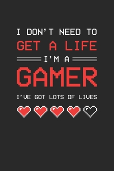 Paperback I don't need to get a life I am a gamer: Paper Games Hangman (6x9 Inches) with 120 Pages Book