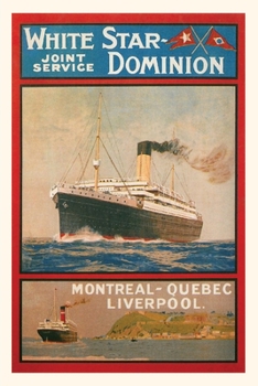 Paperback Vintage Journal White Star Dominion Travel Poster Book