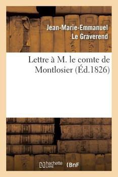 Paperback Lettre À M. Le Comte de Montlosier [French] Book