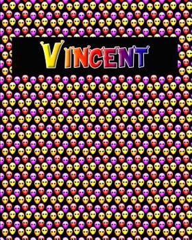 Paperback 120 Page Handwriting Practice Book with Colorful Alien Cover Vincent: Primary Grades Handwriting Book