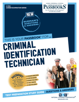 Paperback Criminal Identification Technician (C-3105): Passbooks Study Guide Volume 3105 Book