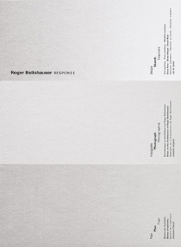 Paperback Roger Boltshauser--Response Book