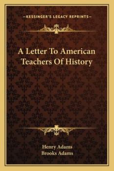 Paperback A Letter To American Teachers Of History Book