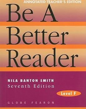 Paperback Be a Better Reader, Level F Book