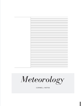 Paperback Meteorology: Cornell Notes Taking Paper 8.5x11 110 Pages Book