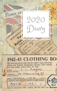 2020 Diary: 5x8 week to a page planner with 12 monthly planners. Lined paper pages after diary for all your notes. Perfect for general use, small business owners and students. Women's land army, ratio