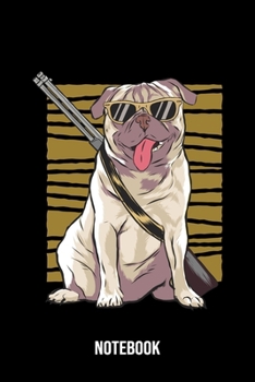 Notebook: Pug Notebook Blank Line Do Lover Journal Lined with Lines 6x9 120 Pages Checklist Record Book Cute Funny Dog Lovers Take Notes Gift for Dog ... Men Women Kids Christmas Gift for Pug Lover