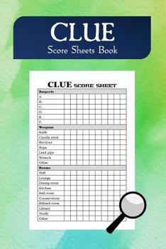 Paperback Clue Score Sheets Book: Pocket Size Book