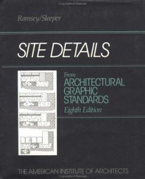Hardcover Site Details from Architectural Graphic Standards Book