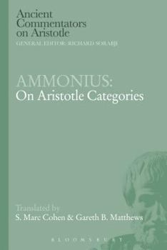 Paperback Ammonius: On Aristotle Categories Book