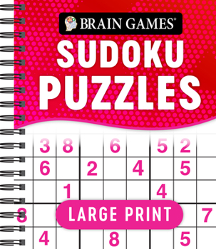 Spiral-bound Brain Games - Large Print Sudoku Puzzles (Swoosh) Book