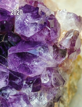 Low Vision Large Print 2020 Daily Planner Day-Month-Year : Calendar with Bold Lines on White Paper for Visually Impaired Purple Amethyst Cover