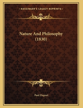 Paperback Nature And Philosophy (1830) Book