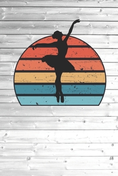 Ballerina Ballet Dancer Dancing Silhouette Image On A Retro Vintage 70s Distressed Sunset  Journal