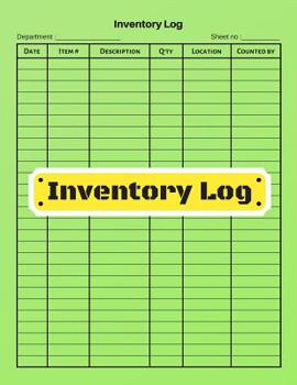 Inventory log: V.4 - Inventory Tracking Book, Inventory Management and Control, Small Business Bookkeeping / double-sided perfect binding, non-perforated
