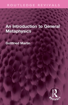 Paperback An Introduction to General Metaphysics Book