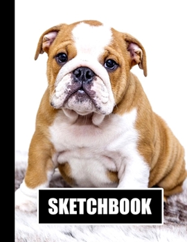 Sketchbook: Cute Dog Cover Design | White Paper | 120 Blank Unlined Pages | 8.5" X 11" | Matte Finished Soft Cover