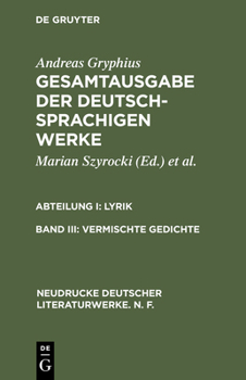 Hardcover Vermischte Gedichte [German] Book