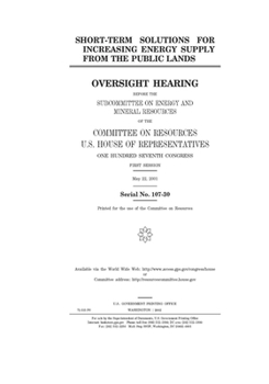 Paperback Short-term solutions for increasing energy supply from the public lands Book