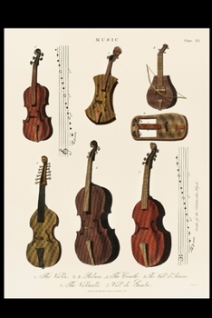 Cello journal: Gift for Cellist, Cello player, Cello Teacher, Vintage Cello, Antique (6" x 9" Lined Notebook, 110 Pages)