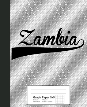 Paperback Graph Paper 5x5: ZAMBIA Notebook Book