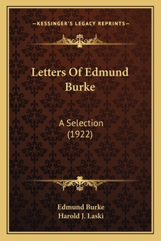 Paperback Letters Of Edmund Burke: A Selection (1922) Book