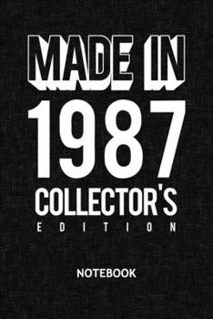 Made In 1987: 32 years old NOTEBOOK Grid-lined 6x9 - Birthday Journal A5 Gridded - Birthday Guest Planner Limited Edition 120 Pages SQUARED - 32th Birthday Diary Born in 1987 Soft Cover