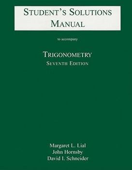 Paperback Student's Solutions Manual to Accompany Trigonometry Book