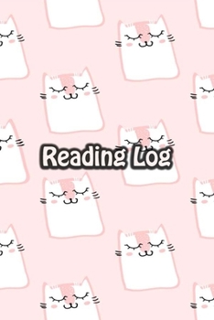 Reading Log: Book Review Journal Notebook Gift For Book Lovers Adults Boys Girls Kids - Reader Record and Share | Pink Cat Cover