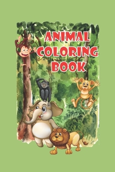 Paperback Animal Coloring Book: Coloring Books For Kids Aged 2-8, size 6" x 9", 120 pages Book