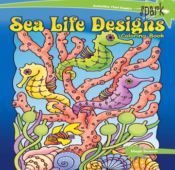 Paperback Spark Sea Life Designs Coloring Book