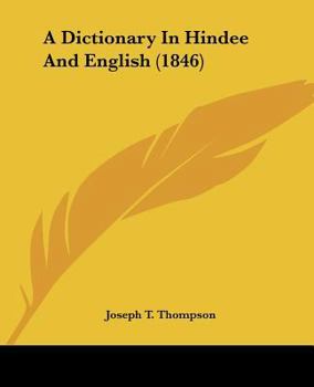 Paperback A Dictionary In Hindee And English (1846) Book