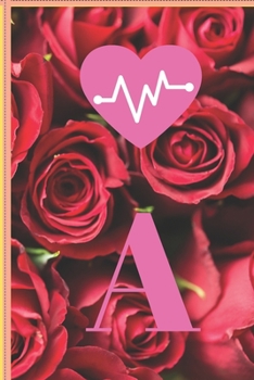 A: A: Letter A Initial Monogram Notebook - Pretty Pink & Gold Confetti Glitter Monogrammed Blank Lined Note Book, Writing Pad, Journal or Diary with ... Kids, Girls & Women - 100 Pages - Size 6x9