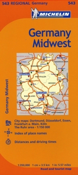 Map Michelin Germany Midwest Regional Book
