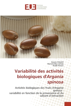 Paperback Variabilité des activités biologiques d'Argania spinosa [French] Book