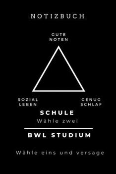 NOTIZBUCH GUTE NOTEN SOZIALLEBEN GENUG SCHLAF SCHULE WÄHLE ZWEI: A5 Studienplaner für Studenten | Coole Geschenkidee zum Studienstart | Semesterplaner ... | Betriebswirtschaftslehre (German Edition)